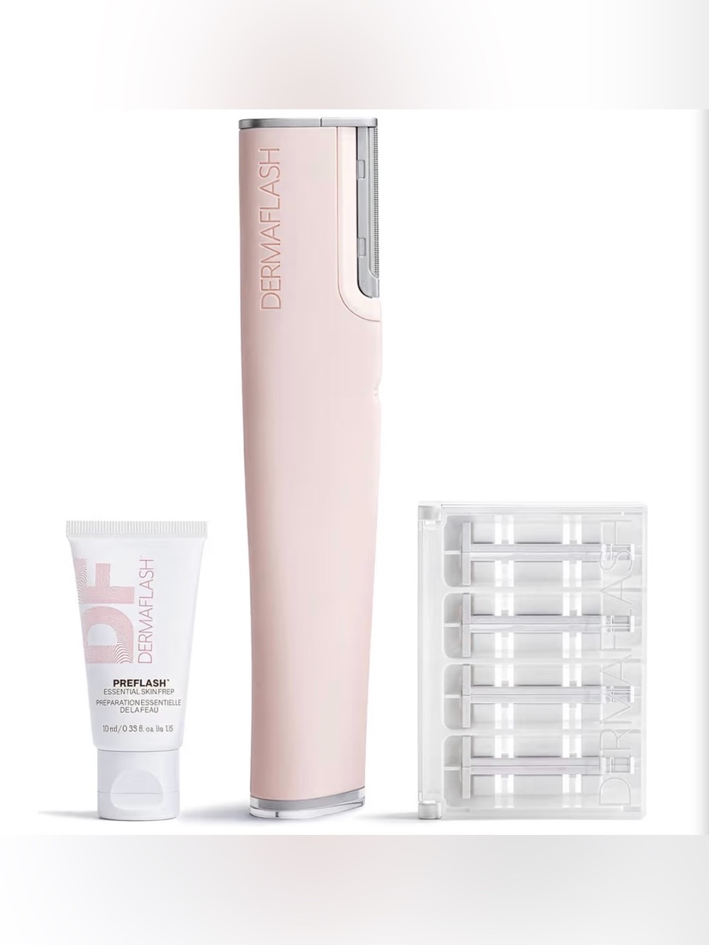 DERMAFLASH LUXE+ Sonic Dermaplaning Tool for Face Peach Fuzz Removal, Anti-Aging
